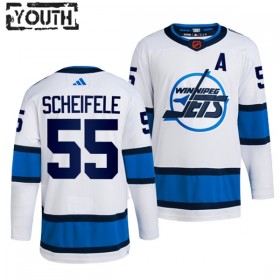 Winnipeg Jets tröja Mark Scheifele 55 Adidas 2022-23 Vit Reverse Retro 2.0 Authentic - NHL Tröjor Barn